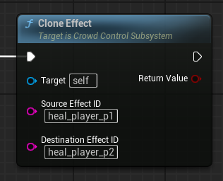 Cloning one registered effect from an anonymous incoming Blueprint action