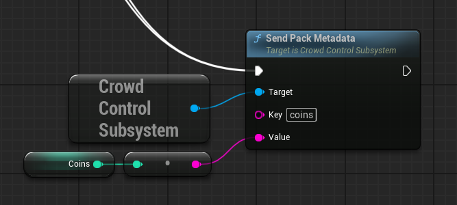 Sending the current coin count with Send Pack Metadata